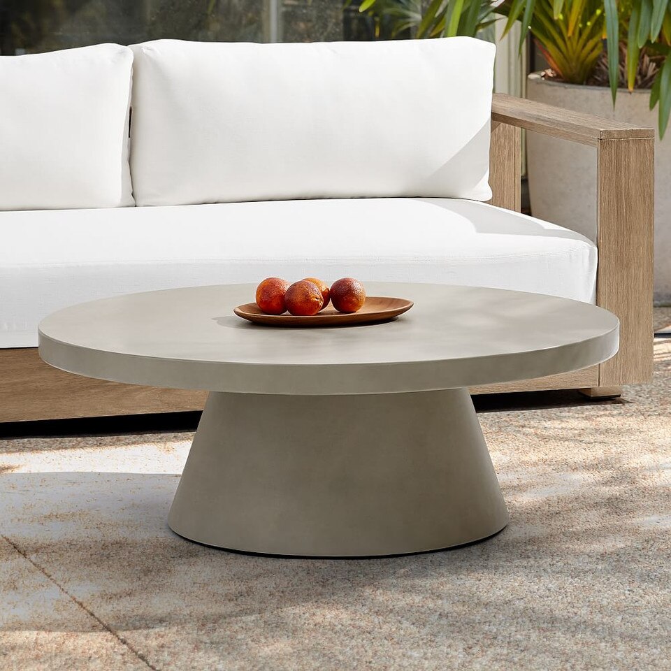 Pedestal Outdoor Coffee Table West Elm UK